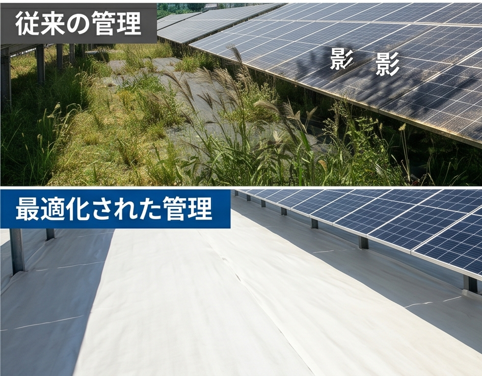 除草作業の手間とコストを削減