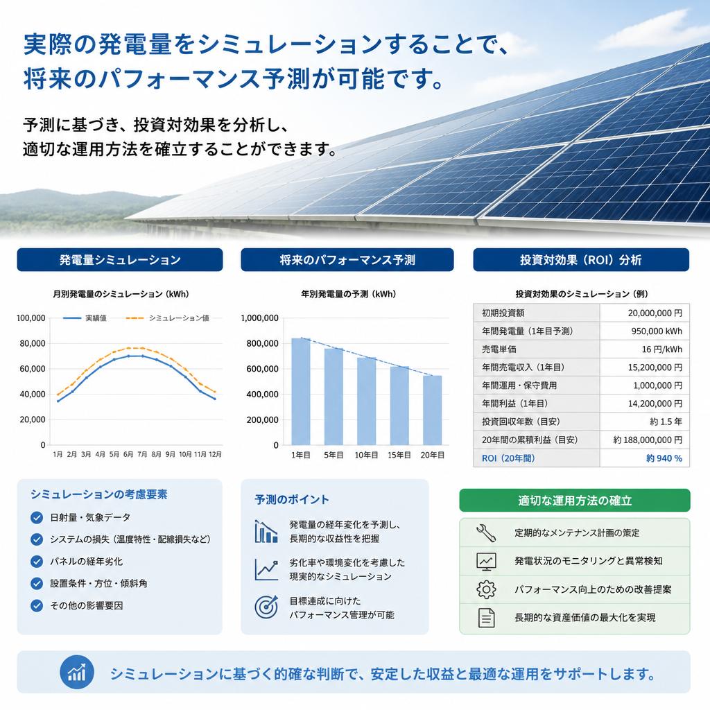 シミュレーションで最適な運用を