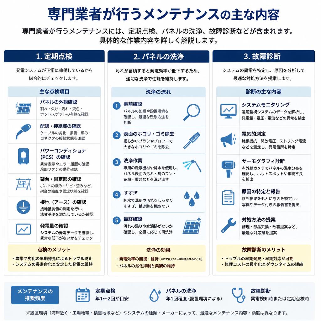 2. メンテナンスの具体的な内容とは？